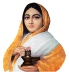 queen Ahilyabai holkar png image stand up and hold shivling