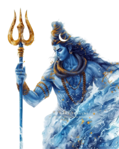 water effect image with trishul bholenath png