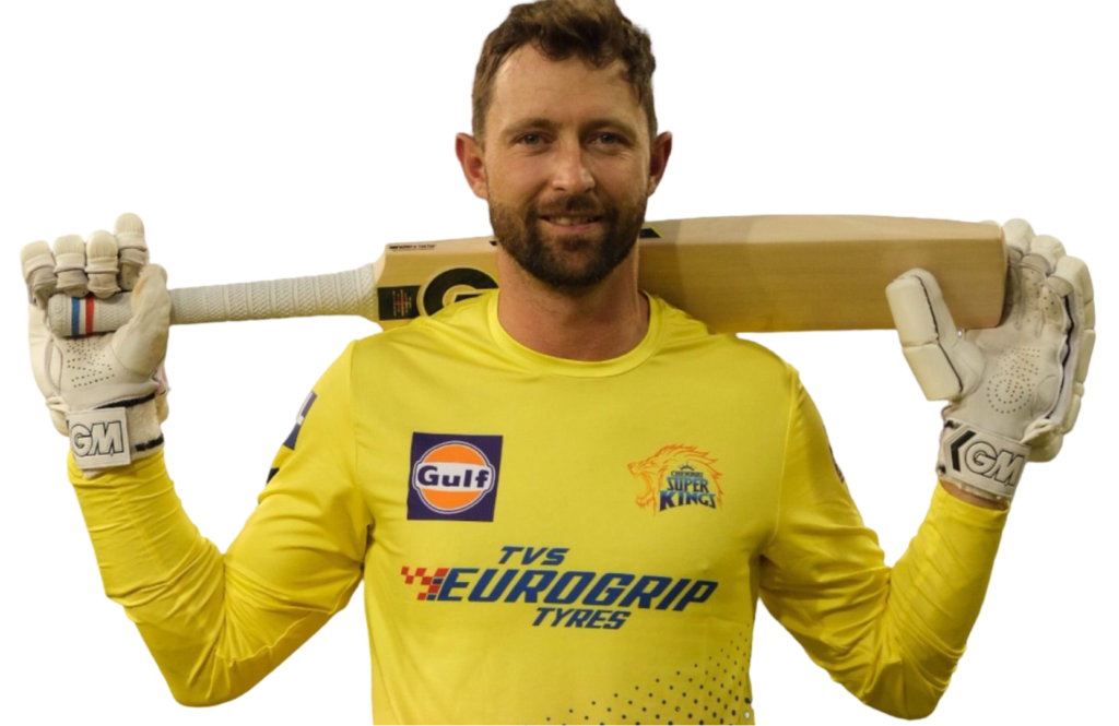devon conway png image with cricket bat is wearing yellow sports dress standing in sky background hd devon conway
