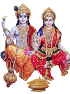 both god vishnu and lakshmi ji present in laxmi narayan png