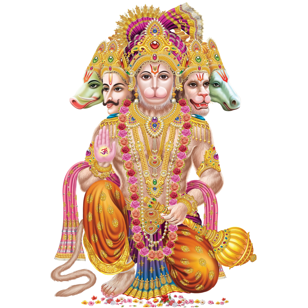 mahaveer hanuman png with all avtar face of god