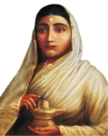 the forgotten indian queen Ahilyabai holkar png inage and holding shivling in hand