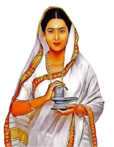 The Forgotten Queen of India- Rani Ahilyabai Holkar PNG image and holding shivling