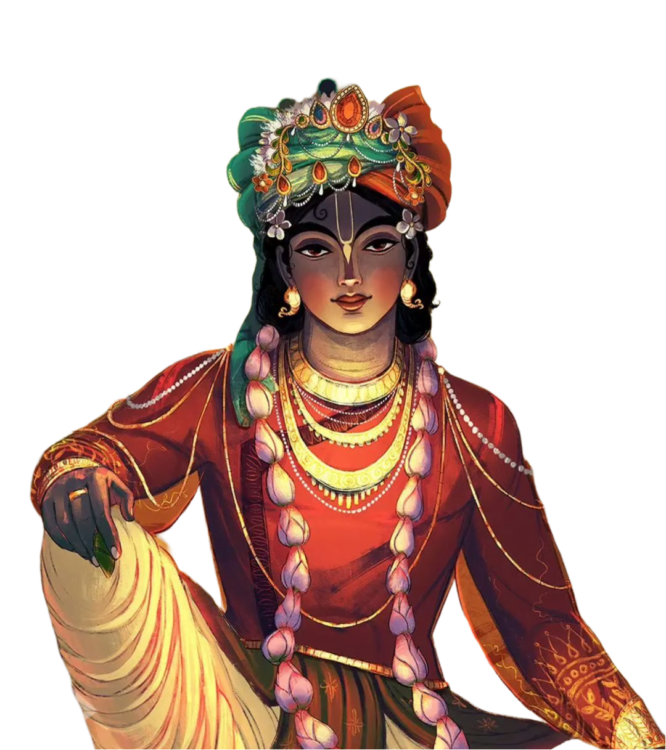 colourful art image of krishna png