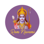 ram navami png purple colour circle and god ram is present center of image