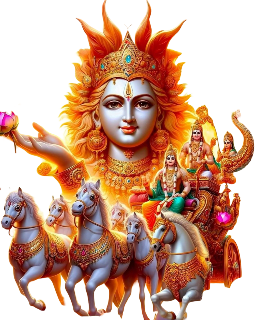 sun god png sitting on rath with white hourses