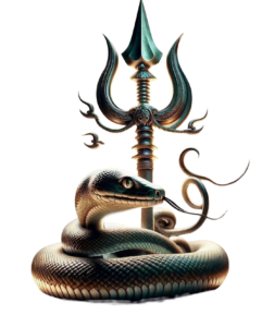 trishul png image with black snake