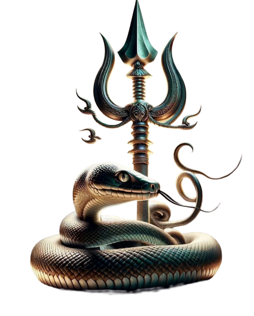 trishul png image with black snake