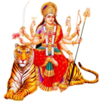 Goddess maa durga png Picture sitting on tiger vahan