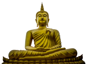 Golden bhagwan gautam buddha png image
