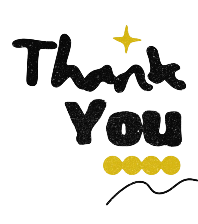 black thank you png image