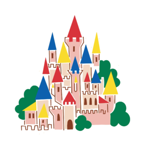 colourful vector castle png clipart