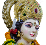 durga ji face png image with beautiful mukut