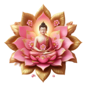 pink flower design gautam buddha png image file