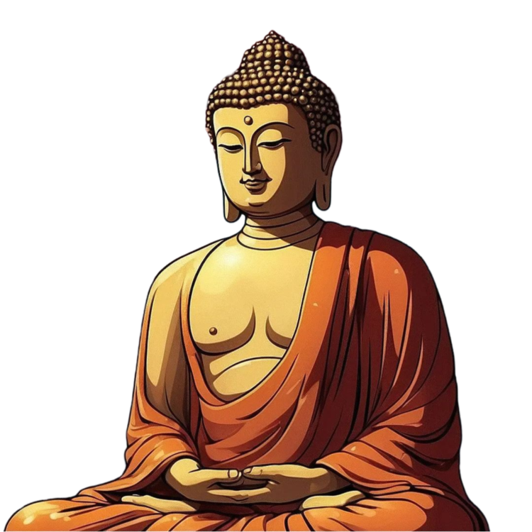 golden art type gautam buddha png no background