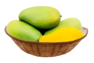 green mango png image in small basket