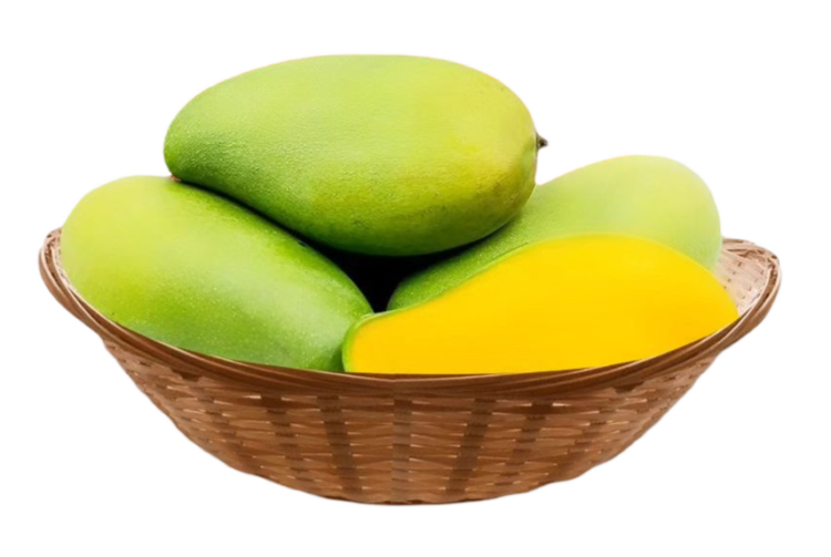 green mango png image in small basket