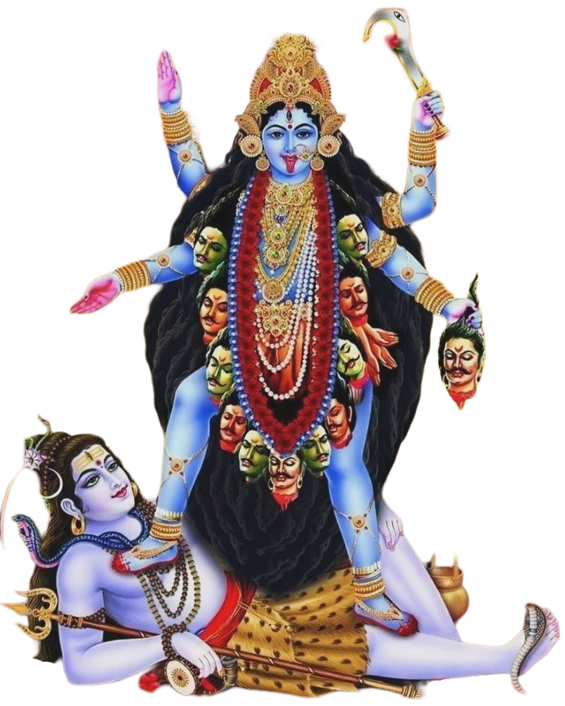 maa kali png image with mahadev (shankar ji)