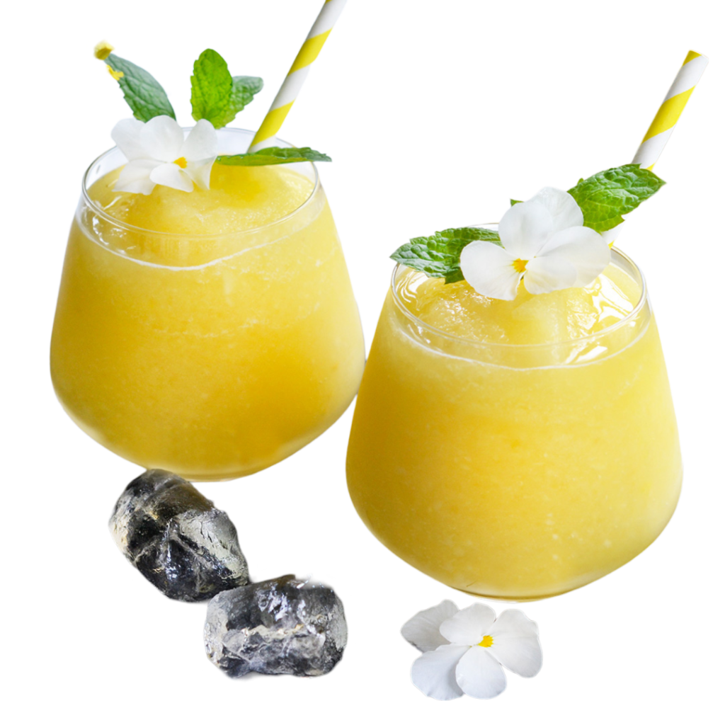 two glass of mango juice png image