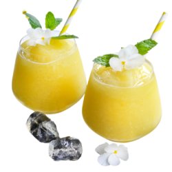 two glass of mango juice png image