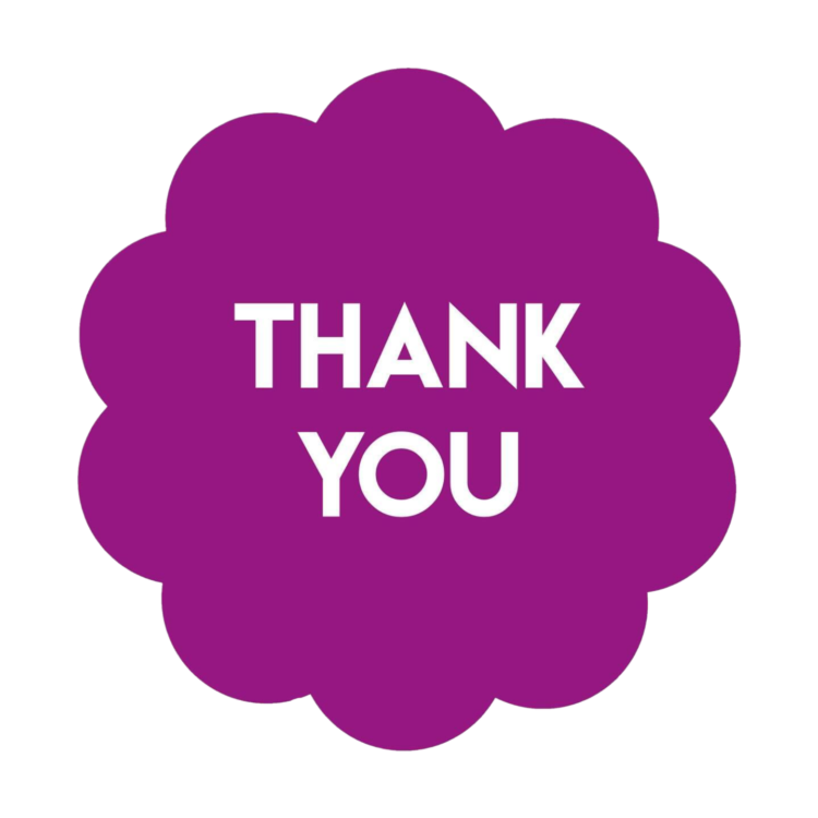 purple thank you png image