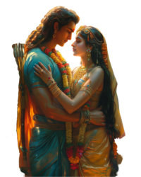 ram png image with sita showing love