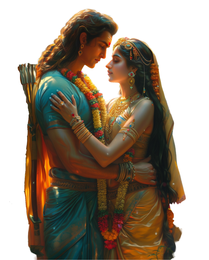ram png image with sita showing love