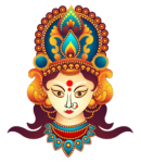 vector durga ji face png image