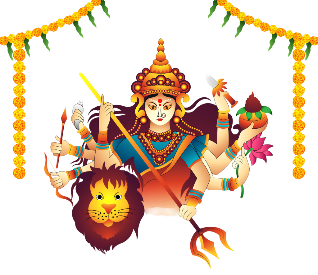 vector durga puja png clipart image