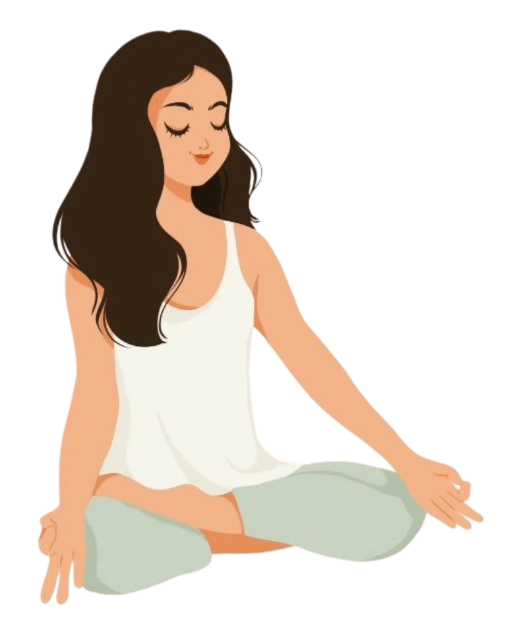 vector girl yoga png logo image
