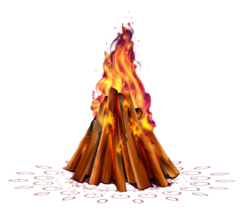 wood fire png image