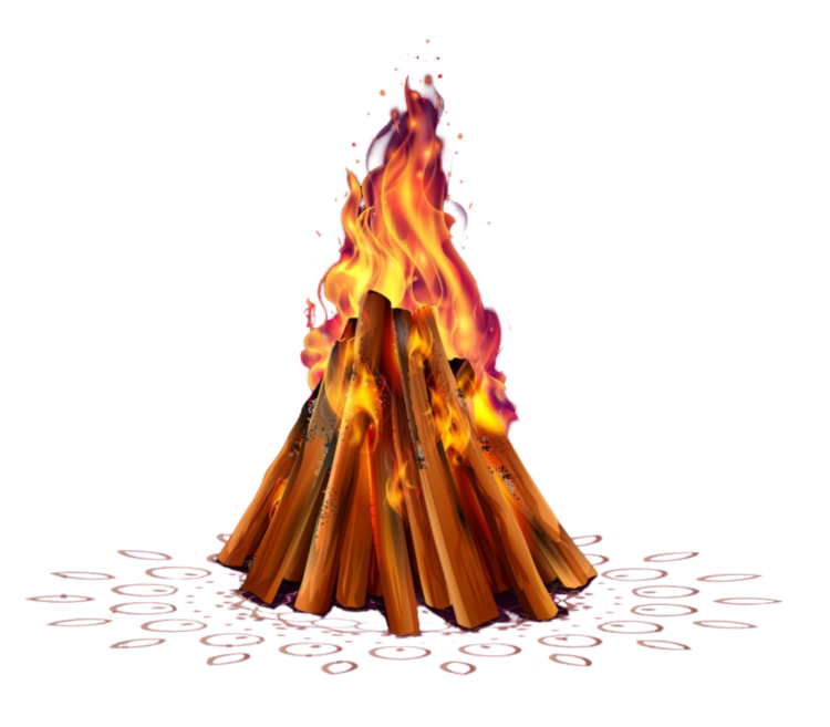 wood fire png image