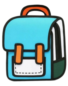 cartoon type school bag png image