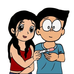 Cute nobita sizuka png image