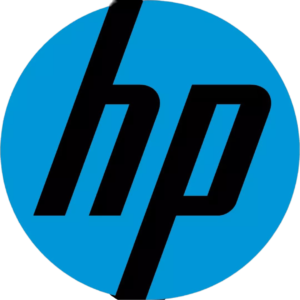 blue black hp logo png image