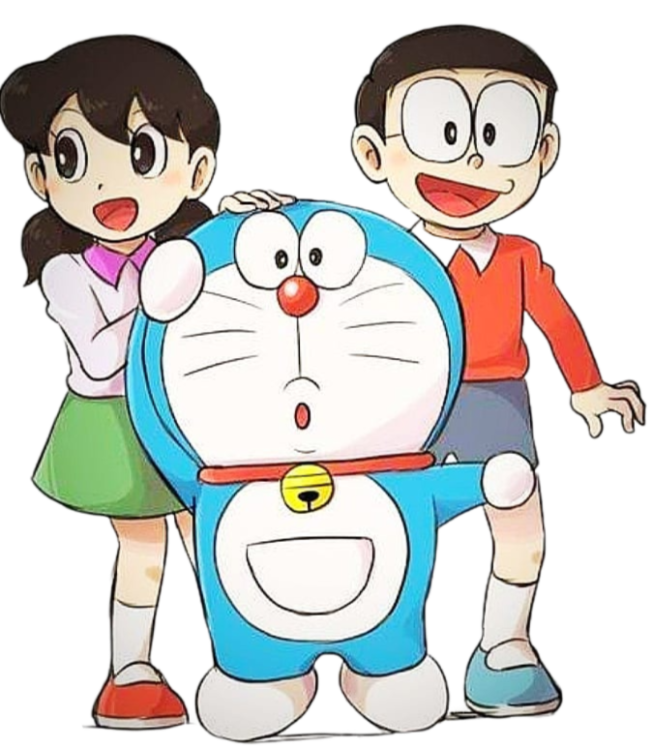 doremon png photo with nobita and sizuka