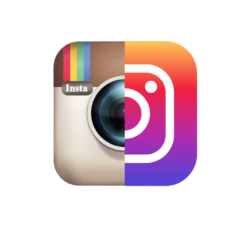 dual icon half old and half new instagram png transparent image