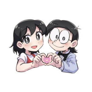 nobita sizuka love png transparent image