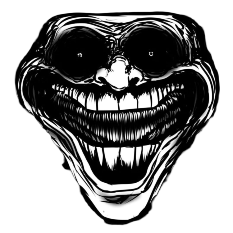 scary troll face png image free download