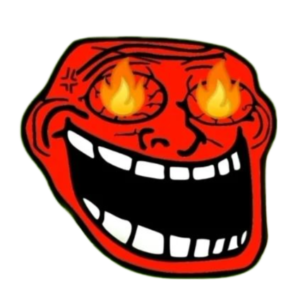 red scary troll face png photo hd