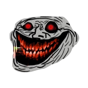 This high quality free PNG image without any background is about sscary troll face png transparent.