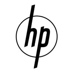 stylish black hp logo png image