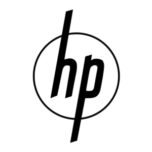 stylish black hp logo png image