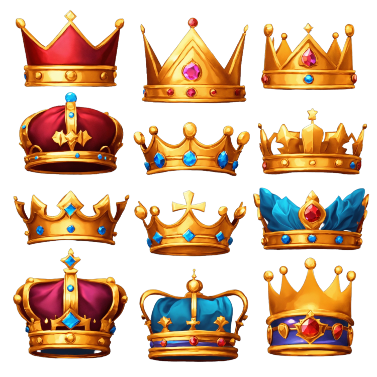 2d crown png image free download