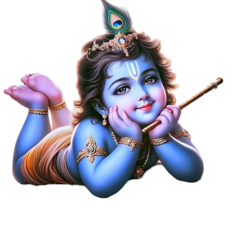 Cute bhagwan little krishna png image