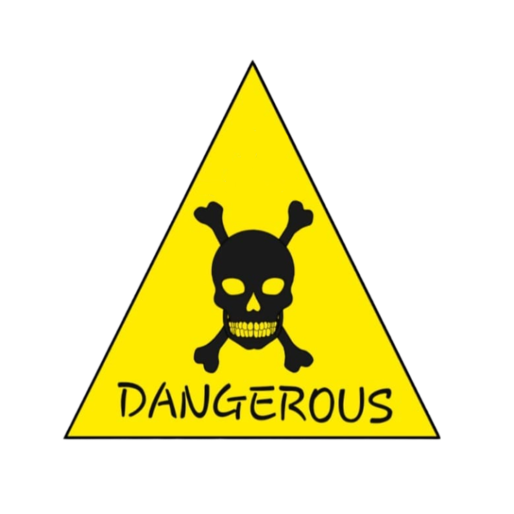 Yellow dangerous png image