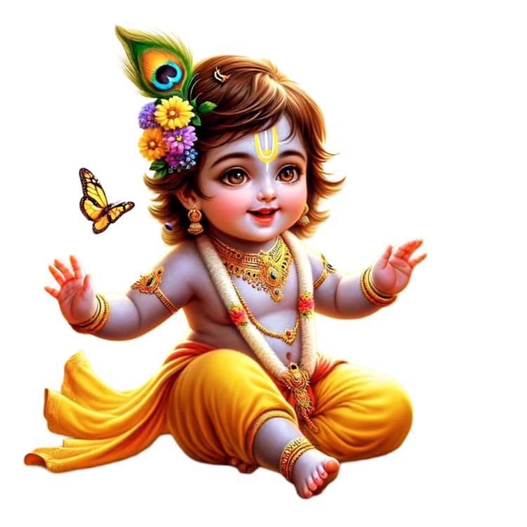 cute little krishna png image hd