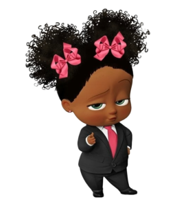 black Girl Boss Baby png image download.