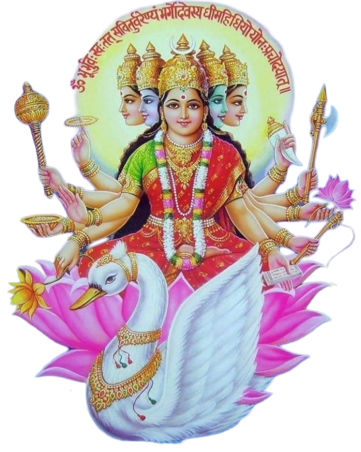 Goddess Maa Gayatri Png Picture