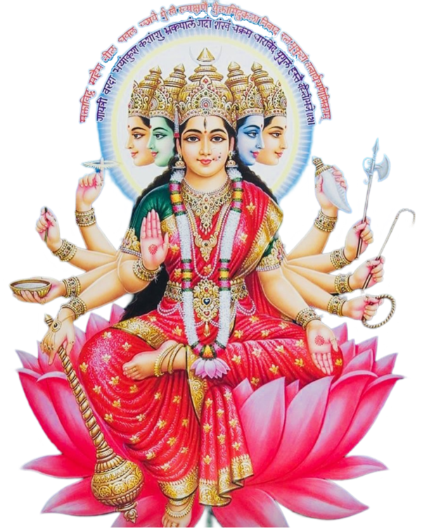 goddess maa gayatri png transaprent image